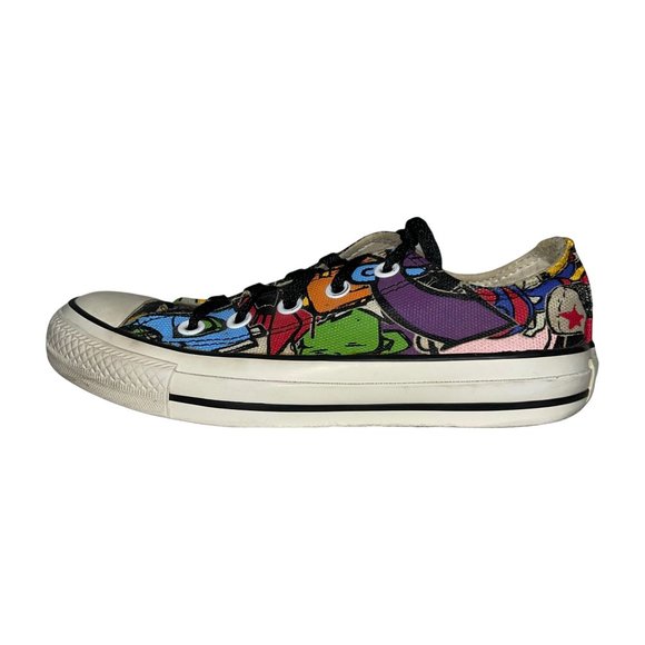 Converse All Star Colorful Graphic Graffiti Low Top Sneakers Men's 3 Women's 5 - Picture 5 of 10